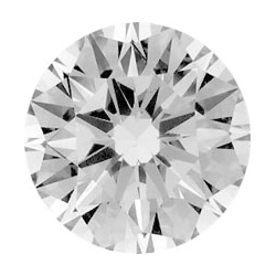 Picture of 0.20 carats, Round Diamond with Ideal Cut, H SI1 C.E, and Certified By Diamond with Ideal Cuts-usa