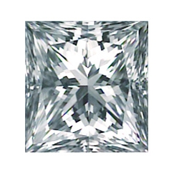 0.51 Carats, Princess G Color, SI1 Clarity and Certified by GIA