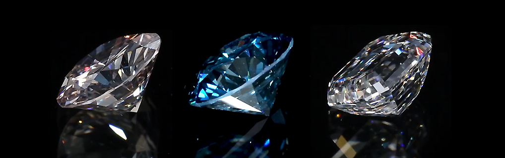 Picture of big clarity enhanced diamonds, Blue diamond