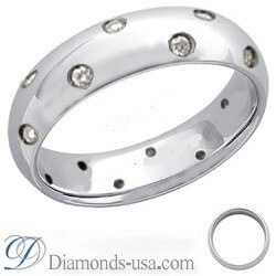 Picture of 0.50 carat diamond wedding ring, 5.6mm.