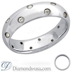 0.50 carat diamond wedding ring, 5.6mm.