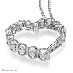 Picture of The Journey,1 carat diamonds necklace