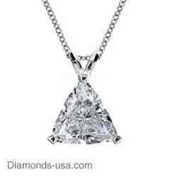 Picture of Triangle Diamonds, solitaire pendant-Settings.