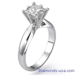 Martini solitaire engagement ring for Princess