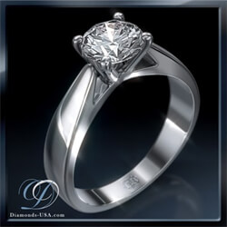 Picture of Wide Cathedral solitaire engagement ring