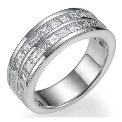 Caree diamonds wedding ring