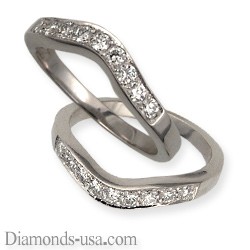 Wedding ring with 0.27 carat diamonds