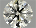 Natural Diamond 0.41 Carats, Round with Excellent Cut, K Color, SI2 Clarity and Certified by IGI