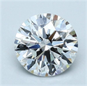 Natural Diamond 1.71 Carats, Round with Excellent Cut, D Color, SI1 Clarity and Certified by GIA