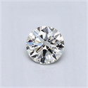 Natural Diamond 0.40 Carats, Round with Excellent Cut, K Color, VVS1 Clarity and Certified by GIA