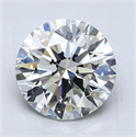 Natural Diamond 2.03 Carats, Round with Excellent Cut, H Color, VVS2 Clarity and Certified by GIA