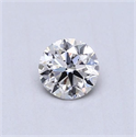 Natural Diamond 0.40 Carats, Round with Very Good Cut, I Color, VVS2 Clarity and Certified by GIA