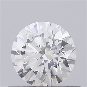 Picture of Natural Diamond 0.55 Carats, Round with Excellent Cut, F Color, I1 Clarity and Certified by GIA