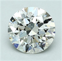 Natural Diamond 2.01 Carats, Round with Excellent Cut, J Color, VS1 Clarity and Certified by GIA