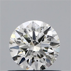 Picture of Natural Diamond 0.61 Carats, Round with Excellent Cut, I Color, SI2 Clarity and Certified by HRD