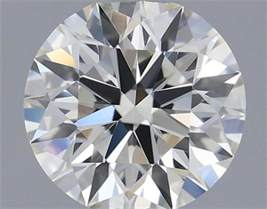 Picture of Natural Diamond 0.53 Carats, Round with Excellent Cut, I Color, VVS2 Clarity and Certified by IGI