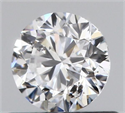 Natural Diamond 0.49 Carats, Round with Good Cut, D Color, I1 Clarity and Certified by GIA