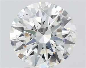 Picture of Natural Diamond 3.37 Carats, Round with Excellent Cut, J Color, VS2 Clarity and Certified by GIA