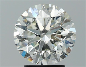 Picture of Natural Diamond 3.02 Carats, Round with Very Good Cut, J Color, I1 Clarity and Certified by GIA