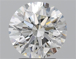 Picture of Natural Diamond 3.01 Carats, Round with Excellent Cut, I Color, SI1 Clarity and Certified by GIA