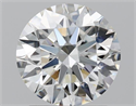 Natural Diamond 1.70 Carats, Round with Excellent Cut, H Color, VS2 Clarity and Certified by GIA