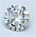 Natural Diamond 1.73 Carats, Round with Excellent Cut, H Color, VVS2 Clarity and Certified by GIA