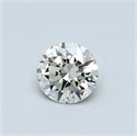 Natural Diamond 0.42 Carats, Round with Excellent Cut, K Color, VVS1 Clarity and Certified by GIA