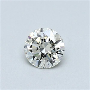 Picture of Natural Diamond 0.42 Carats, Round with Excellent Cut, K Color, VVS1 Clarity and Certified by GIA