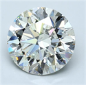 Natural Diamond 5.06 Carats, Round with Excellent Cut, J Color, SI2 Clarity and Certified by GIA