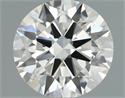 Natural Diamond 0.40 Carats, Round with Excellent Cut, H Color, VVS2 Clarity and Certified by IGI