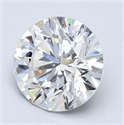 Natural Diamond 1.61 Carats, Round with Excellent Cut, F Color, SI2 Clarity and Certified by GIA