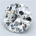 Natural Diamond 2.01 Carats, Round with Good Cut, H Color, SI2 Clarity and Certified by GIA