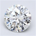 Natural Diamond 1.70 Carats, Round with Excellent Cut, H Color, VVS1 Clarity and Certified by GIA