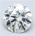 Natural Diamond 2.01 Carats, Round with Excellent Cut, I Color, SI2 Clarity and Certified by GIA