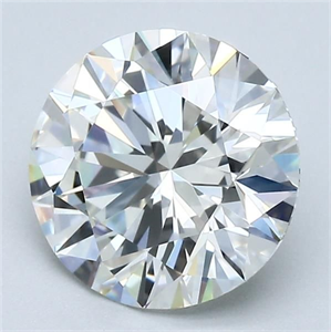 Picture of Natural Diamond 2.09 Carats, Round with Excellent Cut, I Color, IF Clarity and Certified by GIA