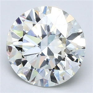 Picture of Natural Diamond 3.09 Carats, Round with Excellent Cut, K Color, VS2 Clarity and Certified by GIA