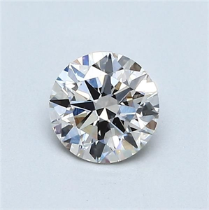 Picture of Natural Diamond 0.51 Carats, Round with Excellent Cut, K Color, VVS2 Clarity and Certified by GIA