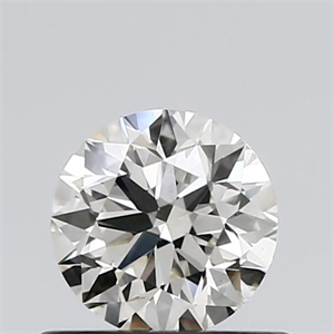 Picture of Natural Diamond 0.56 Carats, Round with Excellent Cut, K Color, VS1 Clarity and Certified by GIA