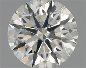 Picture of Natural Diamond 0.41 Carats, Round with Excellent Cut, J Color, VS2 Clarity and Certified by GIA