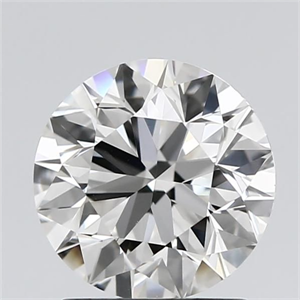 Picture of Natural Diamond 1.70 Carats, Round with Excellent Cut, H Color, VVS2 Clarity and Certified by GIA