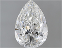 Natural Diamond 1.00 Carats, Pear with  Cut, G Color, VVS1 Clarity and Certified by IGI