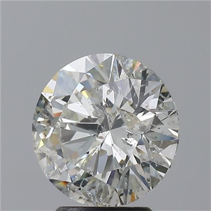 Picture of Natural Diamond 3.01 Carats, Round with Excellent Cut, H Color, I1 Clarity and Certified by IGI