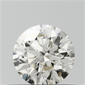 Natural Diamond 0.41 Carats, Round with Excellent Cut, J Color, I1 Clarity and Certified by IGI