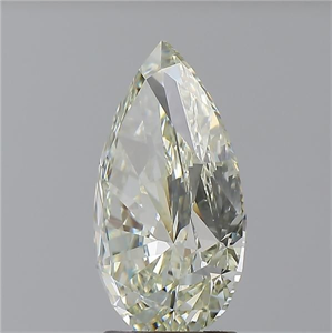 Picture of Natural Diamond 3.15 Carats, Pear with  Cut, K Color, VVS2 Clarity and Certified by IGI