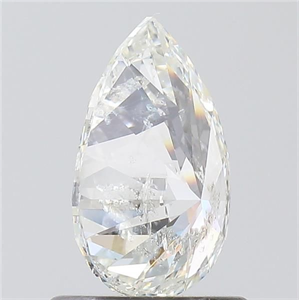 Picture of Natural Diamond 1.00 Carats, Pear with  Cut, H Color, SI2 Clarity and Certified by IGI