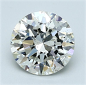 Natural Diamond 2.01 Carats, Round with Excellent Cut, J Color, SI1 Clarity and Certified by GIA