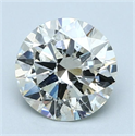 Natural Diamond 2.01 Carats, Round with Excellent Cut, I Color, SI2 Clarity and Certified by GIA