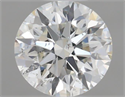 Natural Diamond 0.61 Carats, Round with Excellent Cut, J Color, SI2 Clarity and Certified by GIA