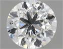 Natural Diamond 0.50 Carats, Round with Good Cut, J Color, SI2 Clarity and Certified by GIA