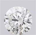 Natural Diamond 4.03 Carats, Round with Excellent Cut, J Color, SI2 Clarity and Certified by IGI